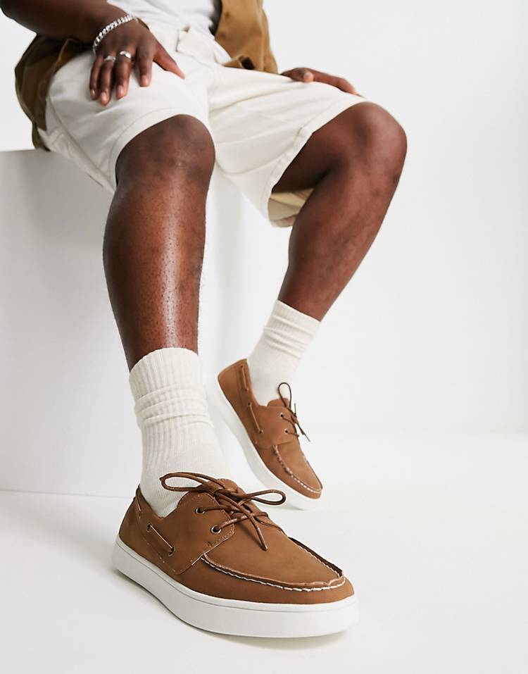 New Look Boat Shoes In Tan